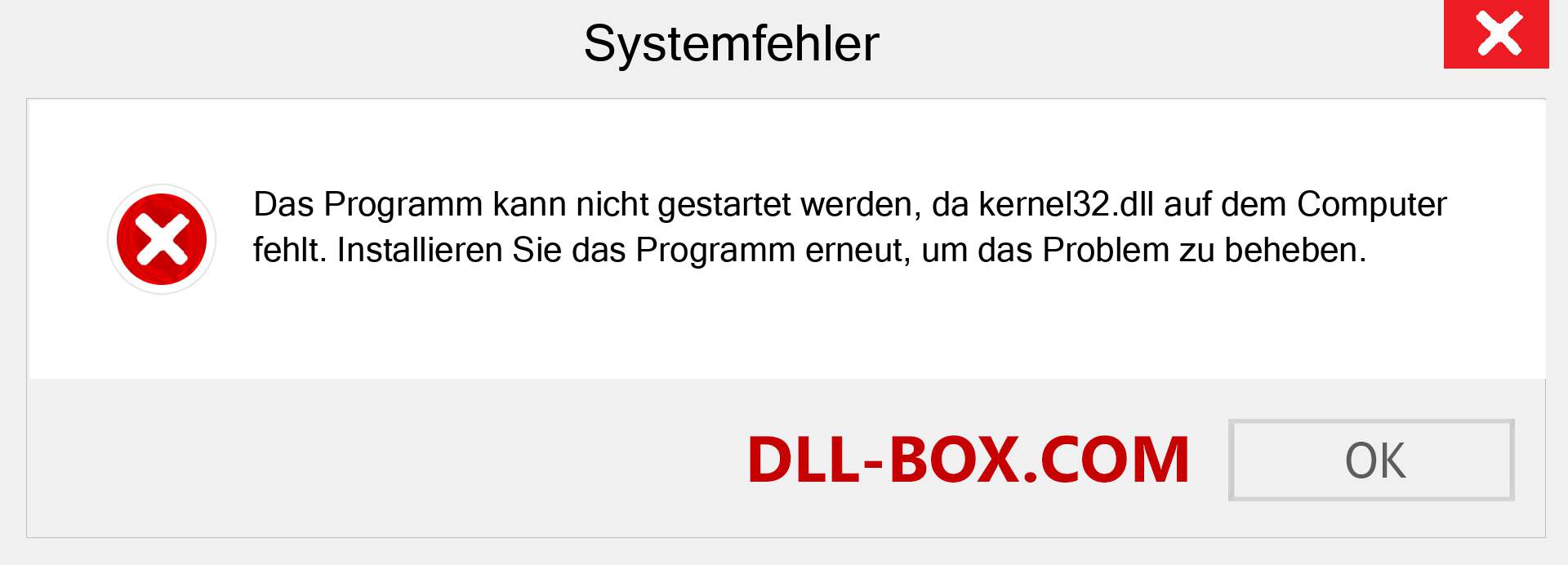 kernel32.dll-Datei fehlt?. Download für Windows 7, 8, 10 - Fix kernel32 dll Missing Error unter Windows, Fotos, Bildern